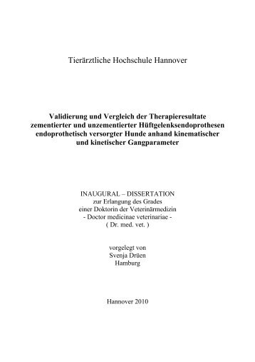 Tiho Bibliothek elib - Tierärztliche Hochschule Hannover