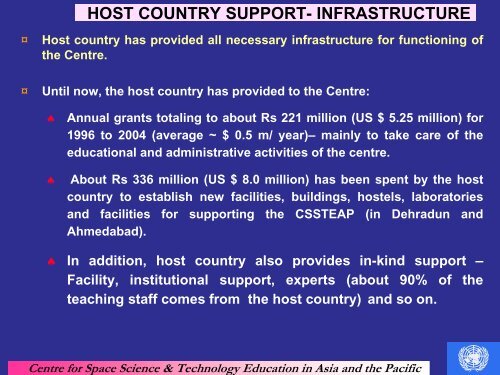 Centre for Space Science and Technology Education in Asia and ...