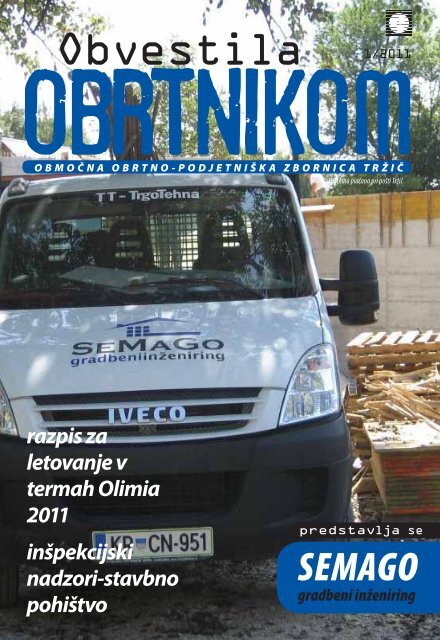 Obvestila januar 2011 - ObmoÄna obrtno-podjetniÅ¡ka zbornica TrÅ¾iÄ