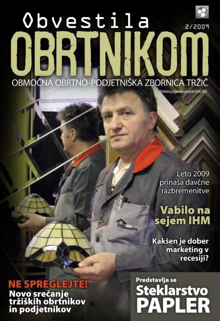 Obvestila februar 2009 - ObmoÄna obrtno-podjetniÅ¡ka zbornica TrÅ¾iÄ