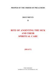 Rite of Anointing the Sick and their Spiritual Care - Dominican ...