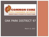 Common Core State Standards - Oak Park Elementary School ...