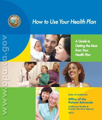 How to Use Your Health Plan - Office of the Patient Advocate - State ...