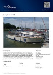 Fairey Huntsman 28 - Opal Marine