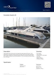 Sunseeker Apache 45 - Opal Marine