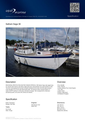 Saltram Saga 36 - Opal Marine