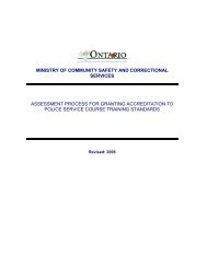 Accreditation Process 2006 Update - Ontario Police College