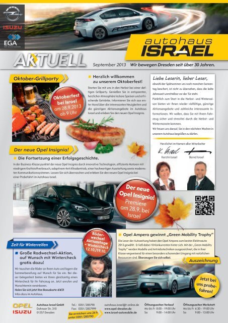 der neue opel insignia! - Autohaus Israel GmbH