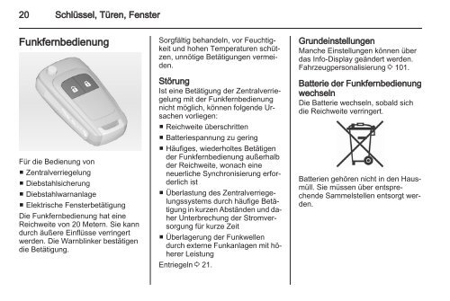 Betriebsanleitung - Opel