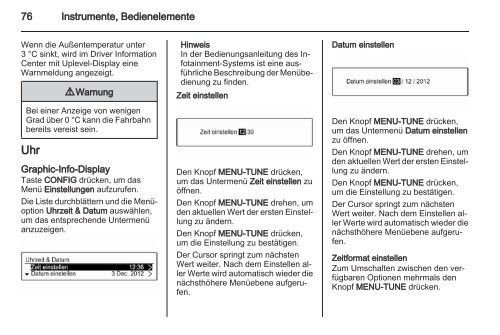 Betriebsanleitung - Opel