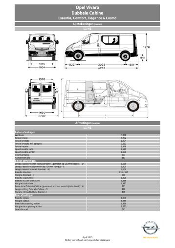 Opel Vivaro Dubbele Cabine