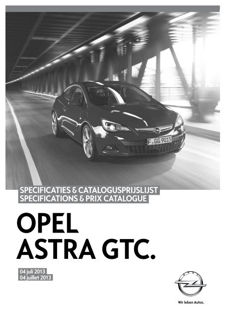 specificaties & specifications & prix - Opel