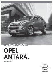 TECHNISCHE SPECIFICATIES - Opel
