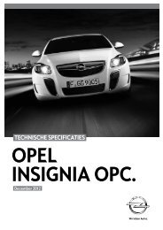 TECHNISCHE SPECIFICATIES - Opel