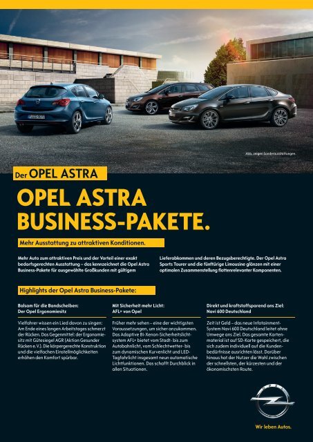 OPEL ASTRA BUSINESS-PAKETE.