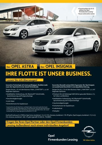 Ihre Flotte Ist unser BusIness. - Opel