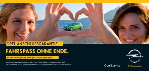 Die VerlÃ¤ngerung der Opel Anschlussgarantie