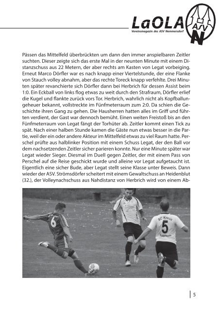 LaOLA - Das Vereinsmagazin des ASV Nemmersdorf - Ausgabe 12 vom 11.5.2014