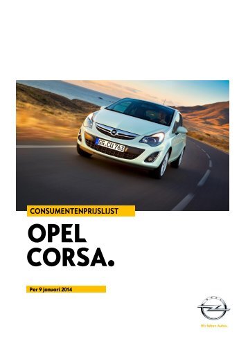 CONSUMENTENPRIJSLIJST - Opel Nederland