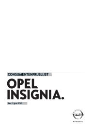 Bekijk hier de Insignia prijslijst. - Opel Nederland