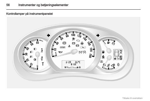 Se instruksjonsbok - Opel Norge