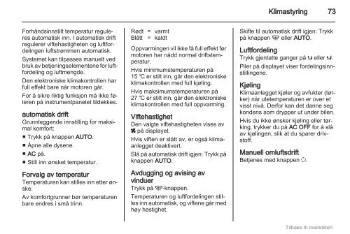 Se instruksjonsbok - Opel Norge