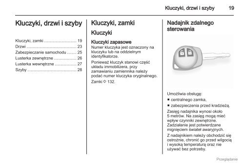 Opel Agila 2012 â Instrukcja obsÅugi â Opel Polska