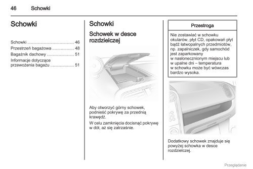 Opel Agila 2012 â Instrukcja obsÅugi â Opel Polska