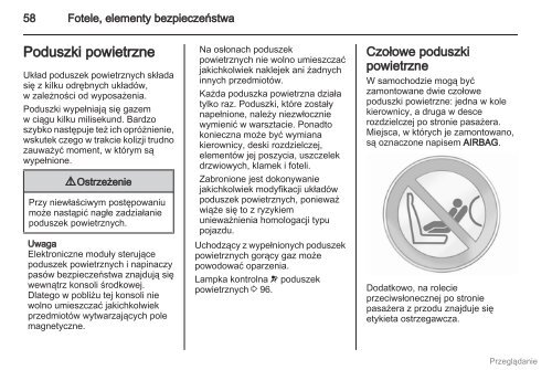 Opel Insignia 2012.5 â Instrukcja obsÅugi â Opel Polska