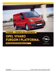 Opel Vivaro Furgon cennik 2012 - Rok modelowy 2013 - Opel Polska