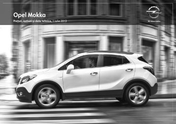 Mokka listă de prețuri - Opel