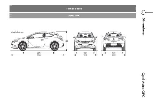 Priser och tekniska data - Opel
