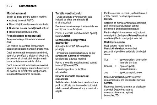 Manual Zafira - Opel