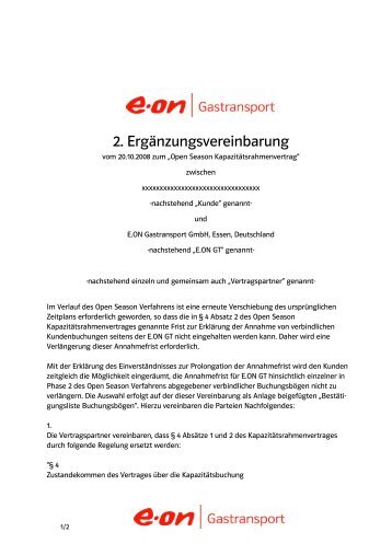 Vorlage zur 2. ErgÃ¤nzungsvereinbarung vom 20.10.2008