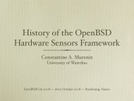 History of the OpenBSD Hardware Sensors Framework