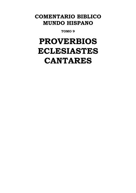 Tomo 9 Proverbios - ICE del Centro La Rioja 3029