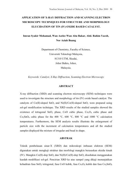 application of x-ray diffraction and scanning electron ... - OpenDrive