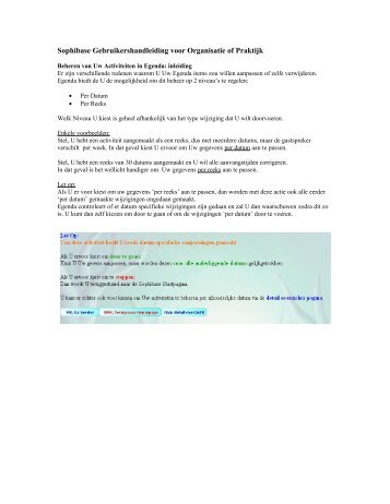 Beheer Lopende Activiteiten - Open Geesten