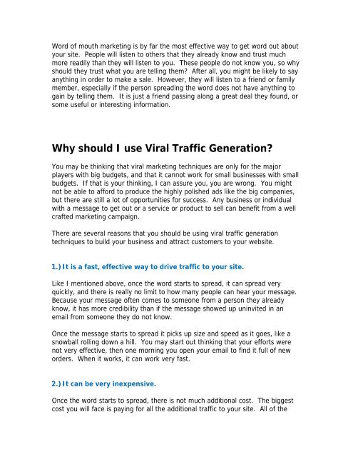 Viral Traffic Generation - OpenDrive