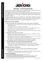 Jericho Forum Identity Commandments - The Open Group