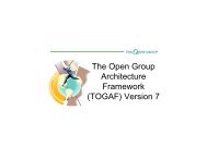 The Open Group Architecture Framework (TOGAF) Version 7