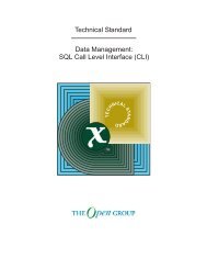 Technical Standard Data Management: SQL Call ... - The Open Group