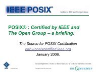 POSIXÂ® : Certified by IEEE and The Open Group â a briefing.