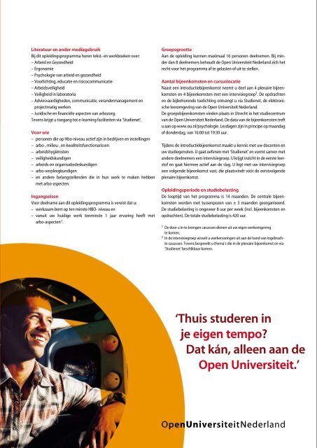 Preventiemanager - Open Universiteit Nederland