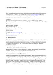 Tentamenprocedures Schakelzone - Open Universiteit Nederland