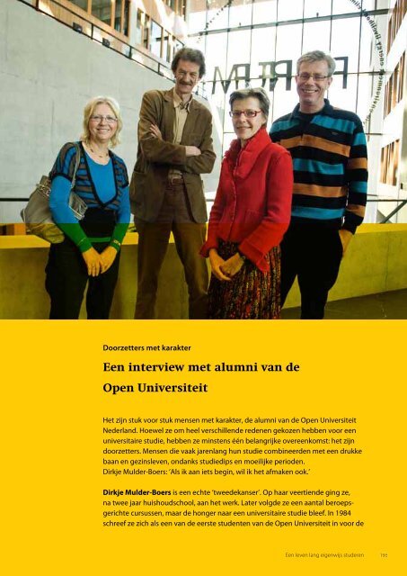 Een interview met alumni van de Open Universiteit