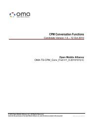 CPM Conversation Functions - Open Mobile Alliance