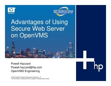 Advantages of Using Secure Web Server on OpenVMS - OpenMPE