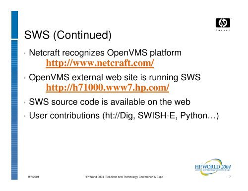 Advantages of Using Secure Web Server on OpenVMS - OpenMPE