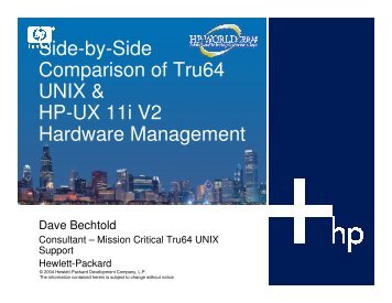 Side-by-Side Comparison of Tru64 UNIX & HP-UX 11i ... - OpenMPE